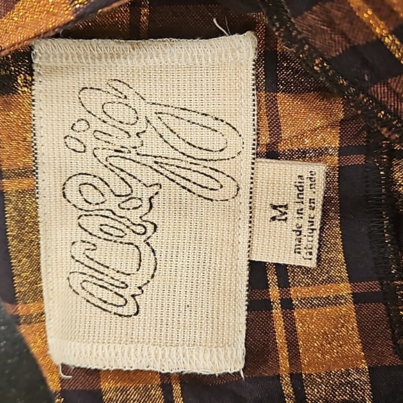 💕ACE & JIG💕 Magdalena Reversible Dress ~ St. Honore Gold Plaid Medium M NWOT - Picture 13 of 14